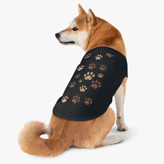 Paw Print Pet Tank Top: Stylish Dog Apparel