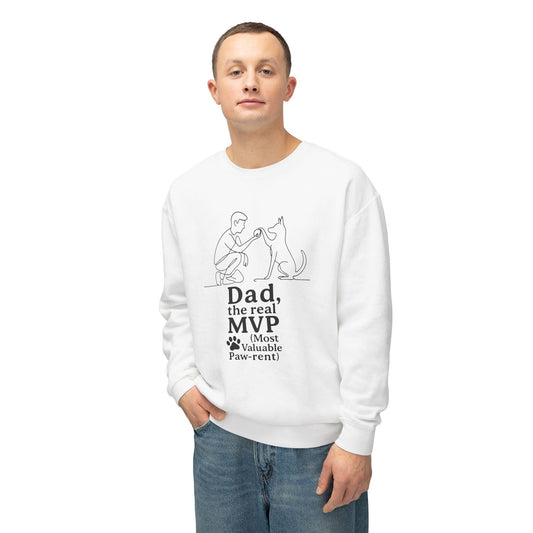 MVP Dog Dad Sweatshirt – Lightweight Cotton Crewneck
